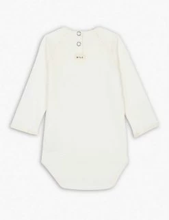 Milk Organic-cotton Bodysuit 0-18 Months -Kid Couture 164 3004396 NBMK OFFWHITE ALT02