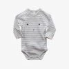 Sleepy Face Striped Organic-cotton Bodysuit 3-12 Months