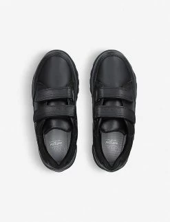 Geox Xunday Leather Trainers 4-8 Years -Kid Couture 5121 10004 1052800109 BLACK ALT02