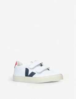 Veja Esplar Leather Trainers 6-9 Years 5 Veja Esplar Leather Trainers 6-9 Years -Kid Couture 5121 10004 1245211109 WHITERED ALT02