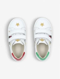 Gucci New Ace Bee Star Leather Trainers 1-4 Years -Kid Couture 5121 10004 1748819109 WHITEOTH ALT02