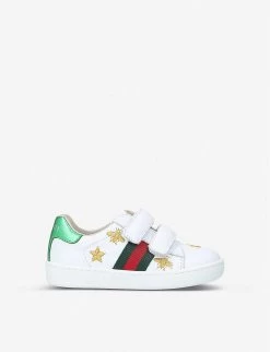 Gucci New Ace Bee Star Leather Trainers 1-4 Years