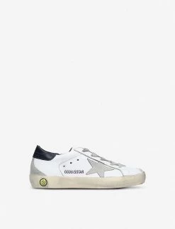 Golden Goose Superstar Distressed Leather Trainers 6-9 Years