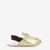 Gucci Princetown Metallic Leather Loafers 4-6 Months