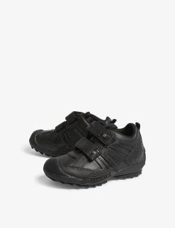 Geox Savage Synthetic Leather Trainers 4-9 Years 5 Geox Savage Synthetic Leather Trainers 4-9 Years -Kid Couture 5121 10004 6675700109 BLACK ALT02