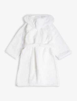 Hooded Cotton Robe With Ears 3-4 Years -Kid Couture 770 10121 HRSEA WHITE ALT02