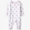 Eaden Floral-print Long-sleeve Cotton Sleepsuit 0-24 Months