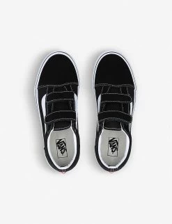 Vans Old Skool V Suede And Canvas Low-top Trainers 9-10 Years -Kid Couture R00070170 BLKWHITE ALT02