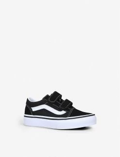 Vans Old Skool Suede And Canvas Trainers 4-8 Years -Kid Couture R00075372 BLKWHITE ALT02