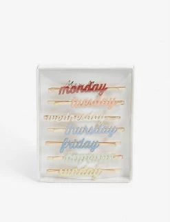 Meri-Meri Weekday Hair Slides Pack Of 7