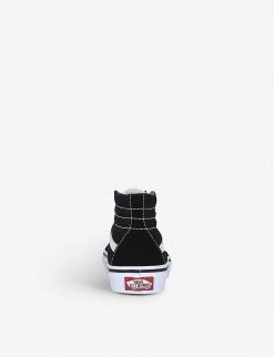 Vans SK8-HI Leather-canvas High-top Trainers 4-8 Years -Kid Couture R00079182 BLKWHITE ALT03