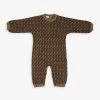 FENDI FF Cotton, Cashmere And Wool-blend Babygrow 3-12 Months