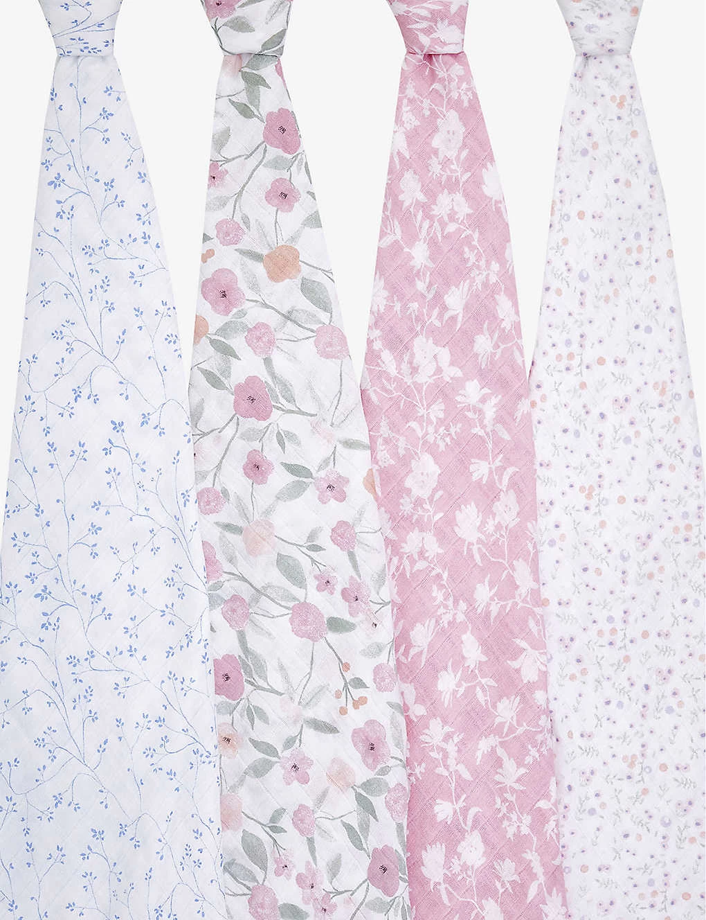 Aden + Anais Fleur Cotton-muslin Swaddles Pack Of Four 3 Aden + Anais Fleur Cotton-muslin Swaddles Pack Of Four - Image 3