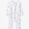 Elephant Balloon-print Long-sleeve Cotton Sleepsuit 0-24 Months