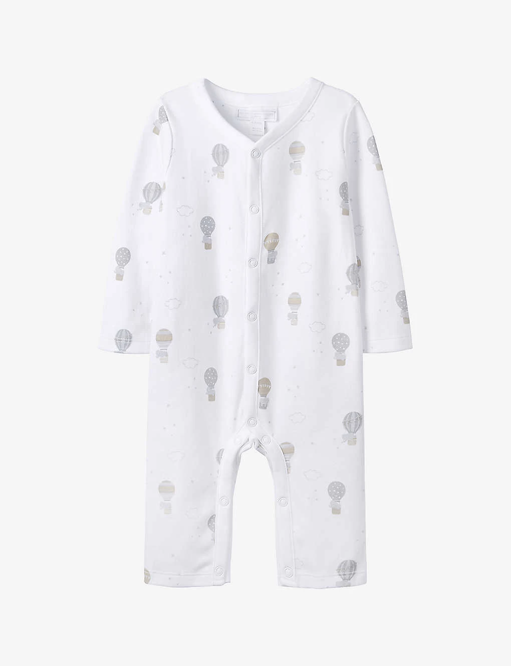 Elephant Balloon-print Long-sleeve Cotton Sleepsuit 0-24 Months 1 Elephant Balloon-print Long-sleeve Cotton Sleepsuit 0-24 Months
