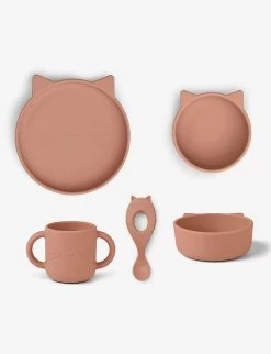 Liewood Vivi Animal Shape Silicone Tableware Set Of Four