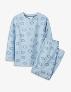 Lion Print Cotton Pyjama Set 7-12 Years