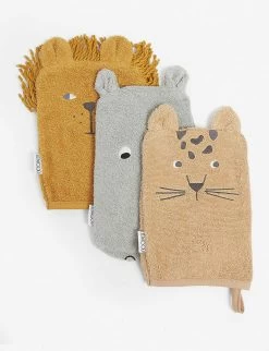 Liewood Organic Cotton Washcloths Set Of Three