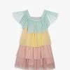 Meri-Meri Rainbow Ruffled Woven Dress And Crown Costume Set 3-6 Years