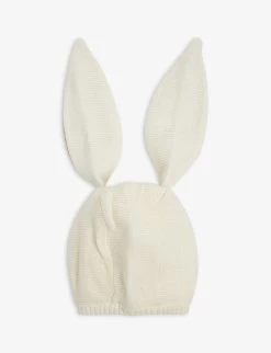 Meri-Meri Bunny Organic-cotton Baby Bonnet 5 Meri-Meri Bunny Organic-cotton Baby Bonnet -Kid Couture R03743422 PEACHSPARKLE ALT02