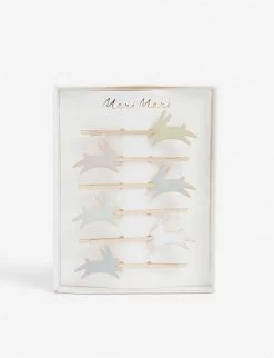 Meri-Meri Bunny Enamelled-brass Hair Slides