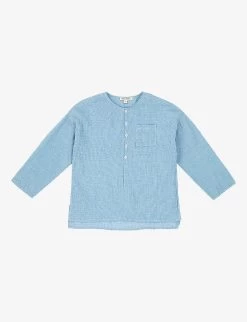 Dragonet Micro-check Cotton Shirt 3-12 Years