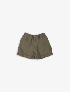 Lobster Elasticated Linen And Cotton-blend Shorts 3-12 Years