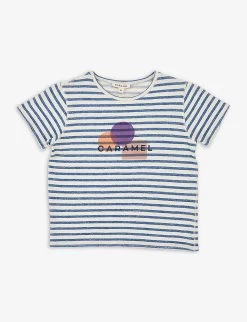 Otter Stripped Logo-print Cotton T-shirt 3-12 Years