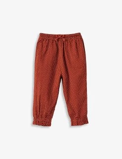 Shrimp Dot-print Cotton Trouser 3-12 Years