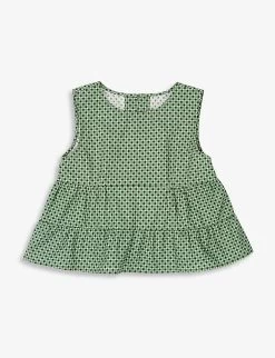 Starfish Geometric-print Cotton Top 3-12 Years