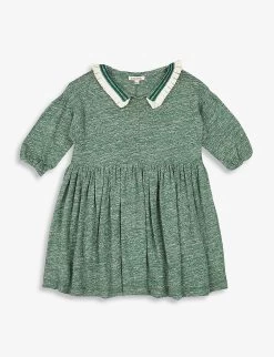 Vaquita Melange Cotton-blend Mini Dress 3-12 Years