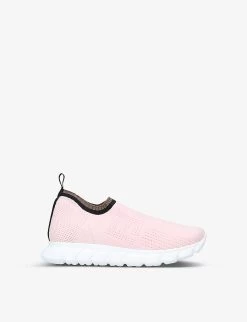 FENDI Perforated Low-top Knit Trainers 7-10 Years