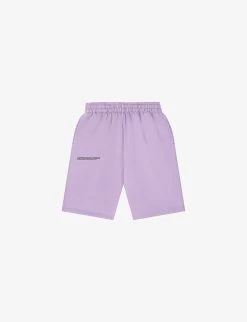 Text-print Mid-rise Organic-cotton Shorts 3-12 Years