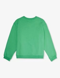 Text-print Organic-cotton Sweatshirt 3-12 Years 5 Text-print Organic-cotton Sweatshirt 3-12 Years -Kid Couture R03758138 JADEGREEN ALT02