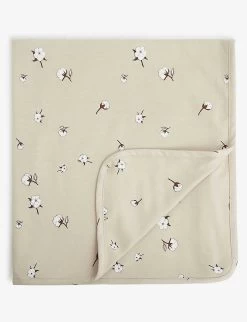 Field Floral-print Reversible Organic-cotton Blanket 77cm X 77cm