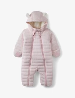 Quilted Shell And Recycled Faux-shearling Pramsuit 0-24 Months