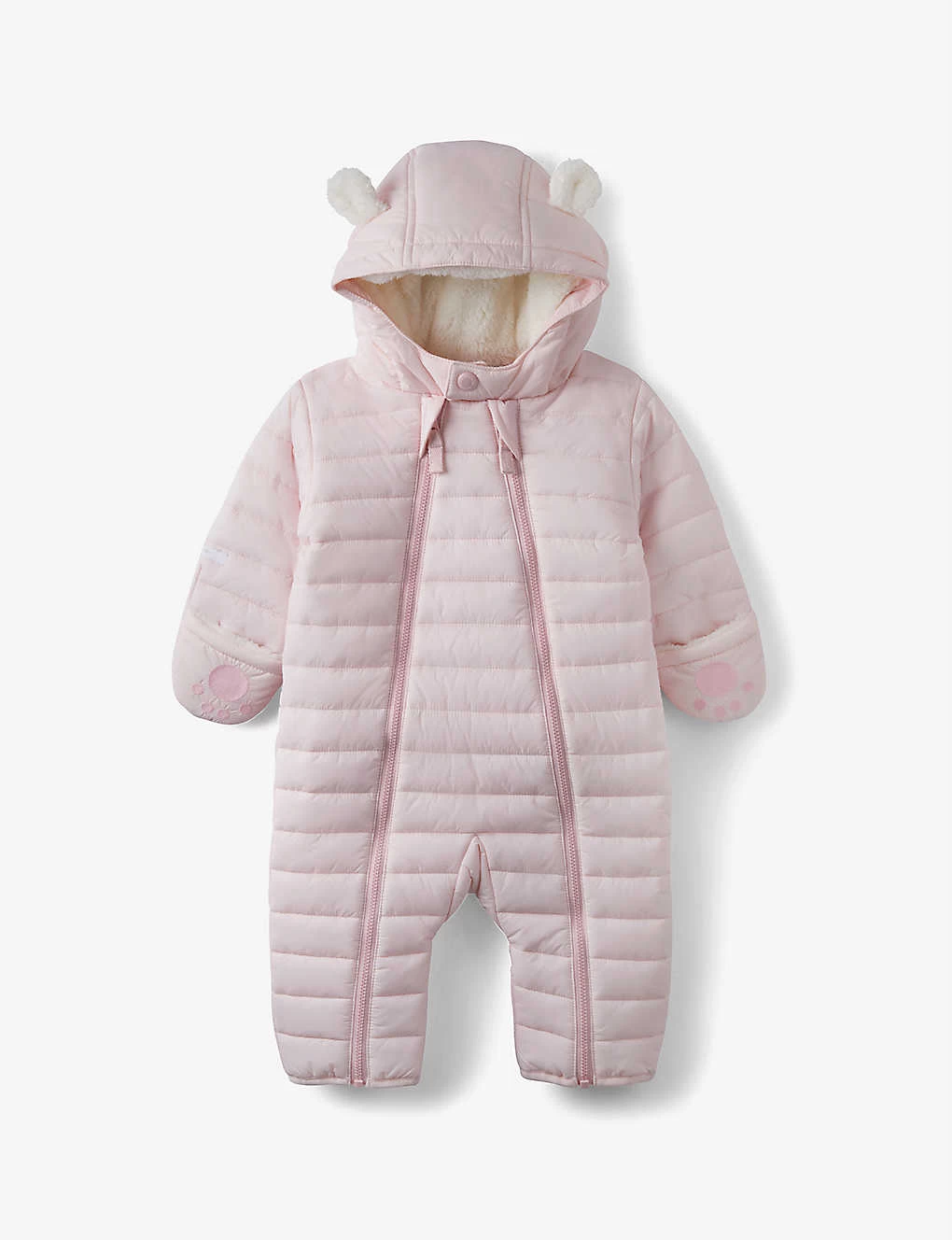 Quilted Shell And Recycled Faux-shearling Pramsuit 0-24 Months 1 Quilted Shell And Recycled Faux-shearling Pramsuit 0-24 Months