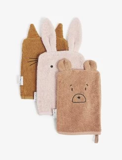 Liewood Sylvester Cotton Terry Washcloths Set Of Three