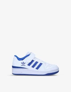 ADIDAS Forum Logo-print Leather Low-top Trainers 6-9 Years