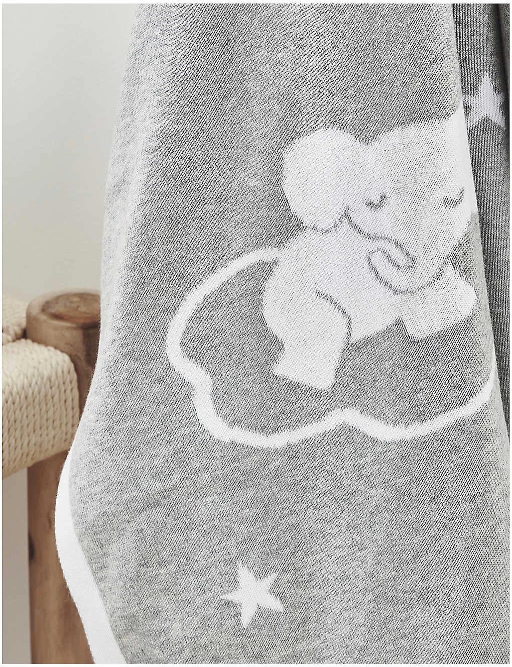 Sleepy Kimbo Elephant Print Cotton Baby Blanket 100cm X 75cm 2 Sleepy Kimbo Elephant Print Cotton Baby Blanket 100cm X 75cm - Image 2
