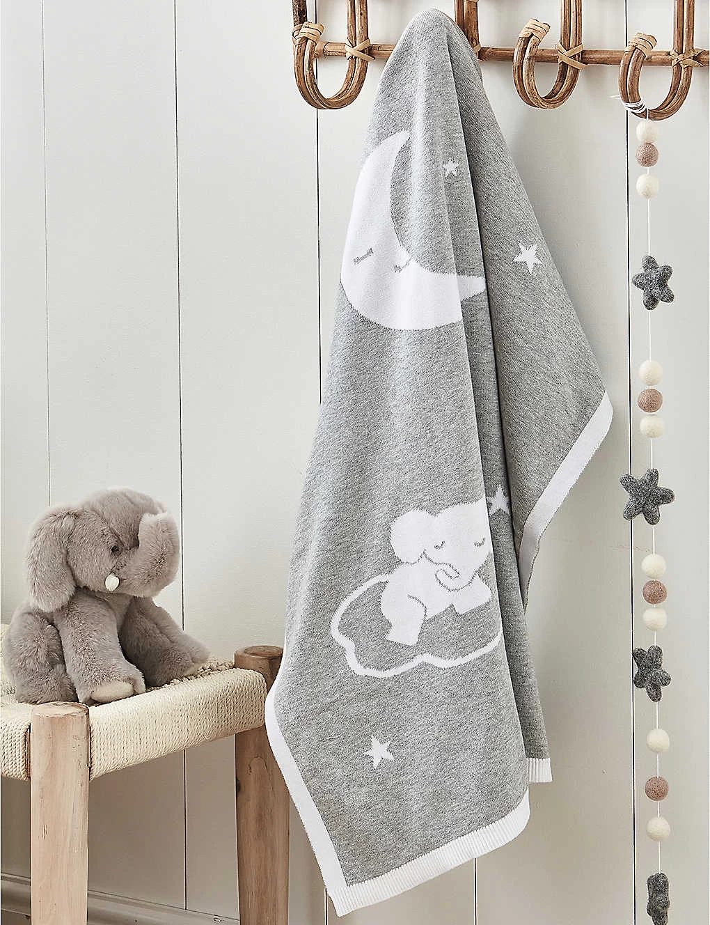 Sleepy Kimbo Elephant Print Cotton Baby Blanket 100cm X 75cm 4 Sleepy Kimbo Elephant Print Cotton Baby Blanket 100cm X 75cm - Image 4