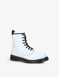 Dr. Martens 1460 Lace-up Leather Ankle Boots 9-10 Years 6 Dr. Martens 1460 Lace-up Leather Ankle Boots 9-10 Years -Kid Couture R03824955 WHITE ALT02