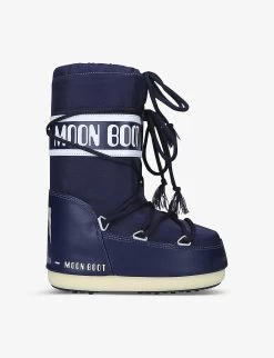 Moon Boot Icon Junior Branded Nylon Snow Boots 3-7 Years