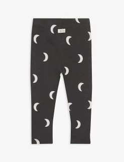 Midnight Moon-print Organic-cotton Leggings 0-3 Years 5 Midnight Moon-print Organic-cotton Leggings 0-3 Years -Kid Couture R03837792 BLACK ALT02