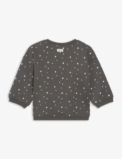 Stardust Printed Organic Cotton Sweatshirt 3 Months-3 Years -Kid Couture R03837793 BLACK ALT02