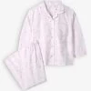 Heart-embroidered Checked Cotton Pyjama Set 1-6 Years