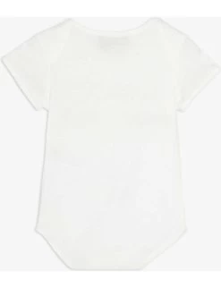 Gucci Vintage Brand-print Cotton Three-piece Baby Set 0-36 Months -Kid Couture R03863528 WHITE ALT02