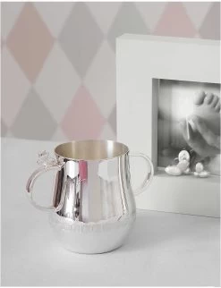 BeeBee Double-handle Silver-plated Alloy Baby Cup 5 BeeBee Double-handle Silver-plated Alloy Baby Cup -Kid Couture R03873012 ALT02