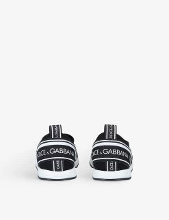 Dolce & Gabbana Paul Neo Brand-print Stretch-knit Trainers 6 Months - 3 Years -Kid Couture R03880032 BLKWHITE ALT03