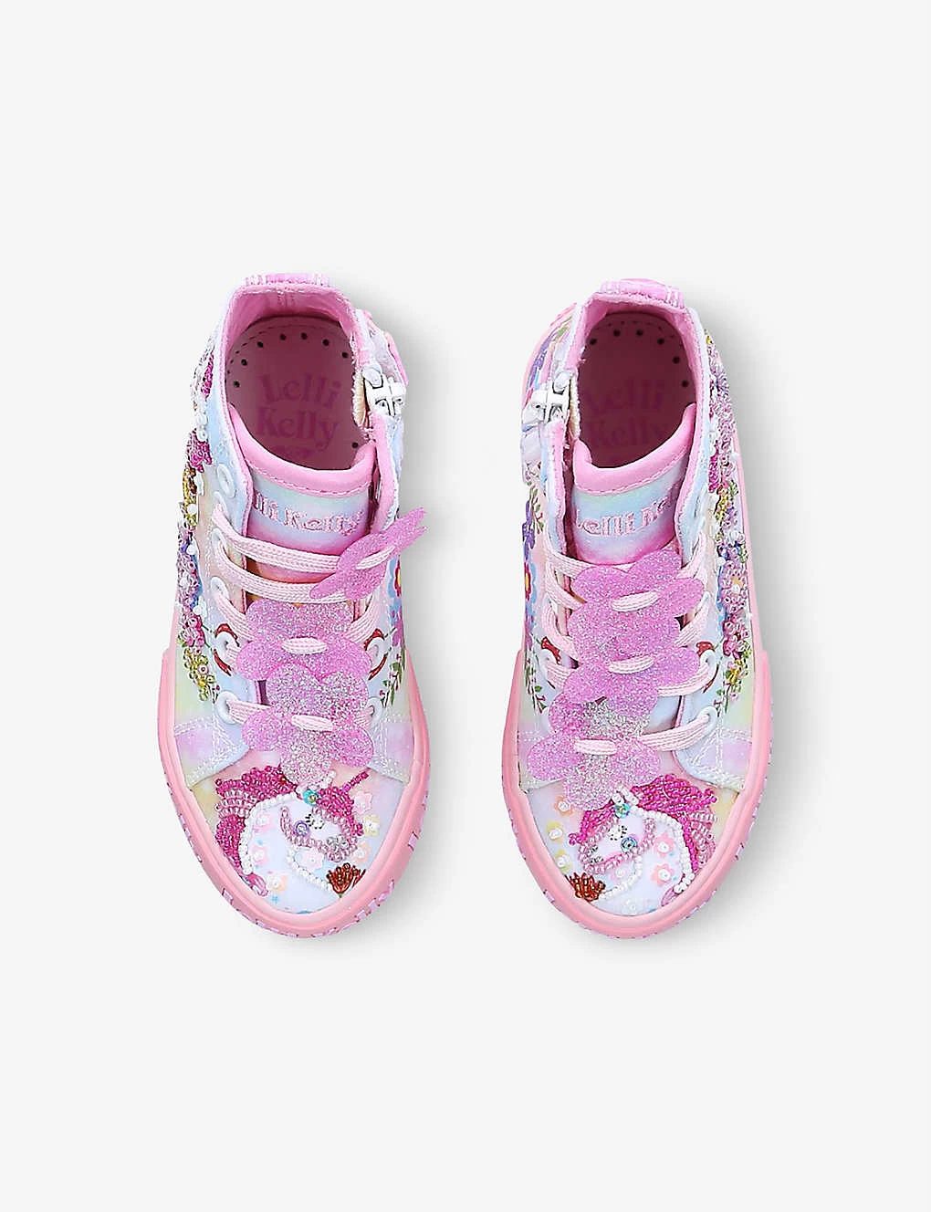 Unicorn Canvas Mid-top Trainers 4-9 Years 2 Unicorn Canvas Mid-top Trainers 4-9 Years - Image 2